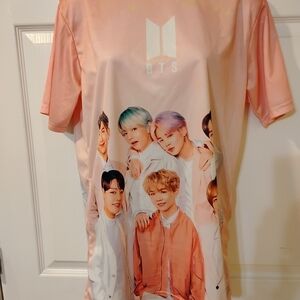 BTS Pink Graphic T-Shirt